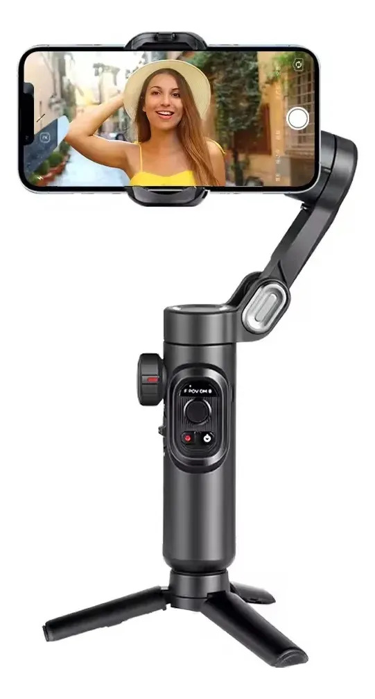Estabilizador Gimbal 3 Ejes Seguimiento Ia Celular Aochuan Negro