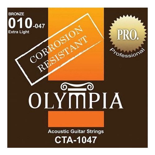 Cuerdas Para Guitarra Acús. Calibres 10-47 Olympia Cta1047