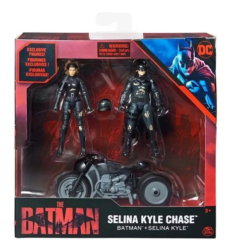 The Batman Y Selina Kyle Chase Figuras Moto Dc Spin Master