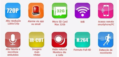 Câmera Ip 1.3mp Wifi Hd 720p P2p+sdcard 16gb+suporte Técnico
