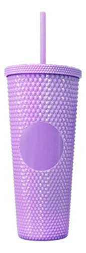 Vasos Texturizado Grande 1100 Ml Plástico Acrílico Mm-6701 Color Lila