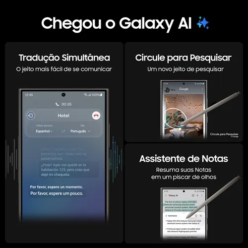 Samsung Galaxy S24 Ultra 5G Dual SIM 512 GB Titânio-black 12 GB RAM