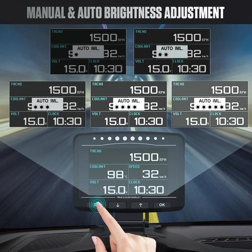 X50 Pro Autool Medidor Multifunción Obd2 Hud Automotriz