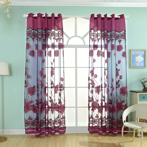 Cortinas De Ventana De Pared De Alta Gama Elegante Divisor D