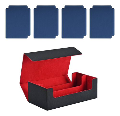 Caja Para Baraja De Cartas, Soporte Negro Rojo Azul Oscuro