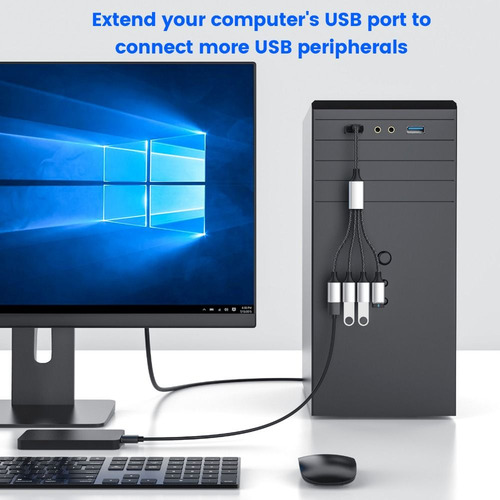 Divisor De Carga, Expansor Usb, Adaptador Otg, Hub Tipo C, 4