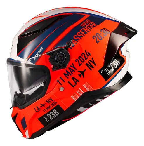 Capacete Axxis Panther Passenger C5 Azul Vermelho | MercadoLivre