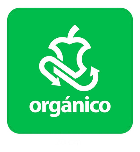 Set De 12 Etiquetas Autoadheribles Para Organicos 20x20 Cm