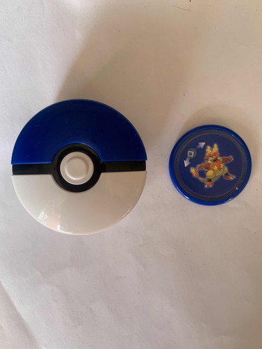 Pokemon Pokebola Tarjeta Y Disco De Pokemon Magmar (Usado)
