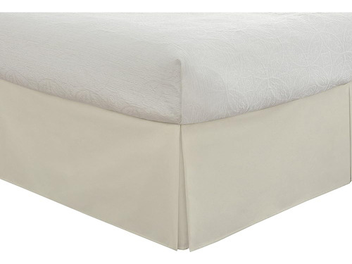 Lux Hotel Tailored Bed Skirt Classic 14  Drop Length Plisado