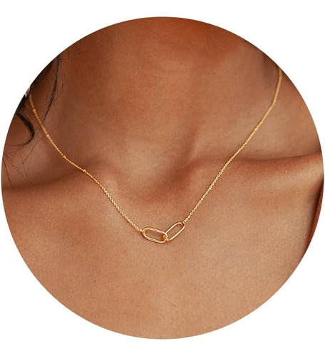 Selfrose Delicado Collar De Oro Para Mujer, Gargantilla De O