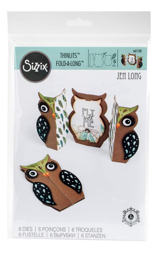 661138 Card Owl Label Fold-a-long Thinlits Juego De Tro...