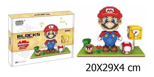 Imagen 3 de 3 de Figura Armable Mario Bros 2000 Fichas Bloques Blocks Zms