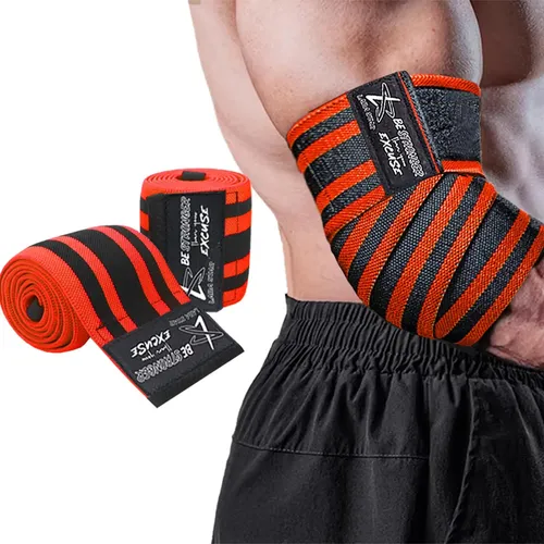 Coderas Para Levantamiento De Pesas - 47 Pulgadas, Ajuste Con Velcro, Soporte Para Codos En Press Banca Y CrossFit