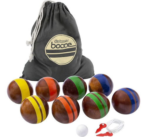 Juego De Bochas De Madera Dura Gosports De 100mm, 8 Bolas