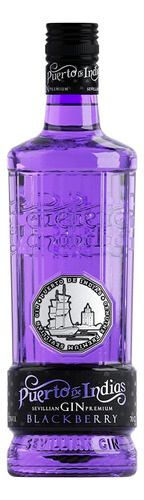 Pack De 6 Ginebra Puerto De Indias Blackberry 750 Ml