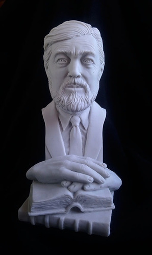 Busto Julio Cortazar De Resina Simil Marmol