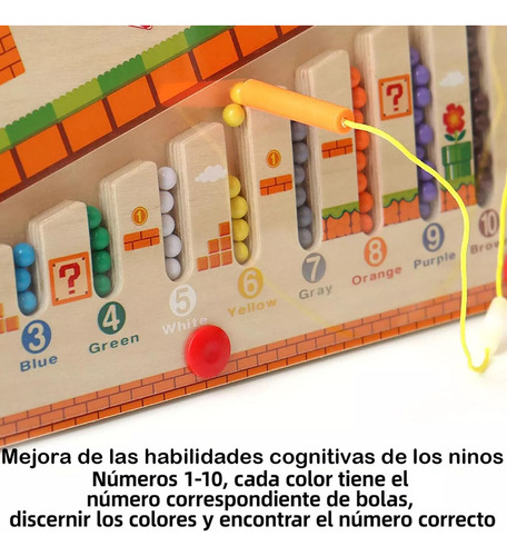Laberinto Magnético Educativo Montessori De Color Y Número