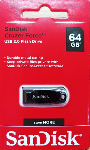 Pendrive Sandisk Cruzer 64gb 2.0 100% Original Sellado 