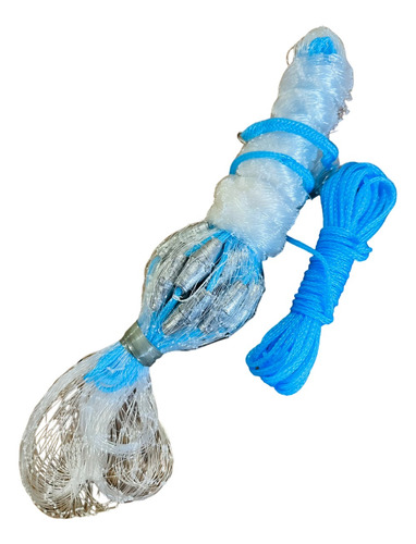 Tarrafa Pesca Fio 0,30mm Malha 4 (20mm)6m De Roda 1.40m.alt