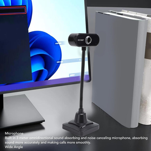 Cámara Web Usb 1080p 9.8' Micrófono Reducción De Ruido