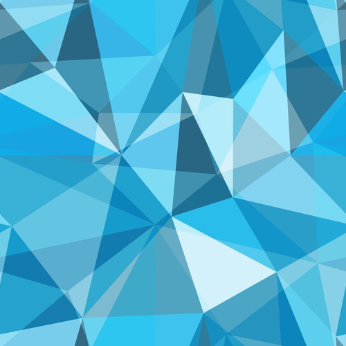 Papel De Parede Geométrico Triângulo Azul Tons Moderno 10m