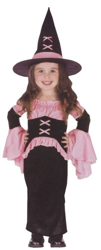 Disfraz Para Niña Bruja Bonita Rosa Talla 24m-2t Halloween