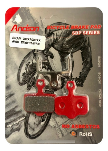 Pastillas De Bicicleta Andson Sbp-1021 Sram 