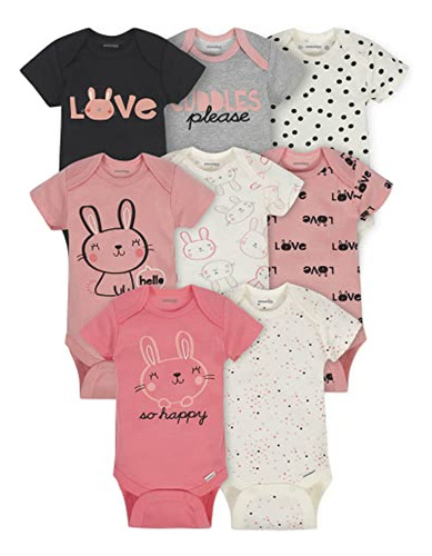 Bodys Bebe Onesies Brand Paquete De 8 Bodis De Manga Corta M