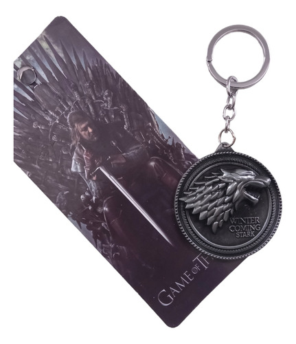 Llavero Metalico Game Of Throne Casa Stark