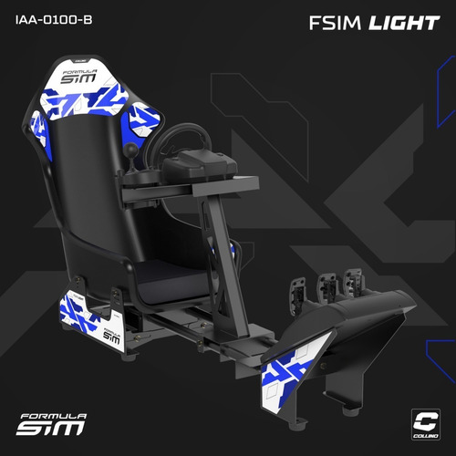 Imagen 2 de 8 de Simulador Formula Sim Light Azul Ps4 Volante Logitec A12