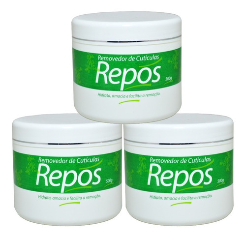 Repos - 3 Cremes Removedor De Cutículas 500gr