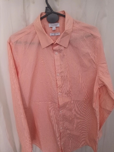 Camisa Calvin Klein De Hombre Talle M Naranja