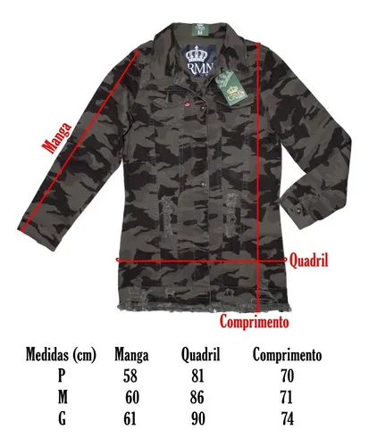 Maxi jaqueta best sale camuflada
