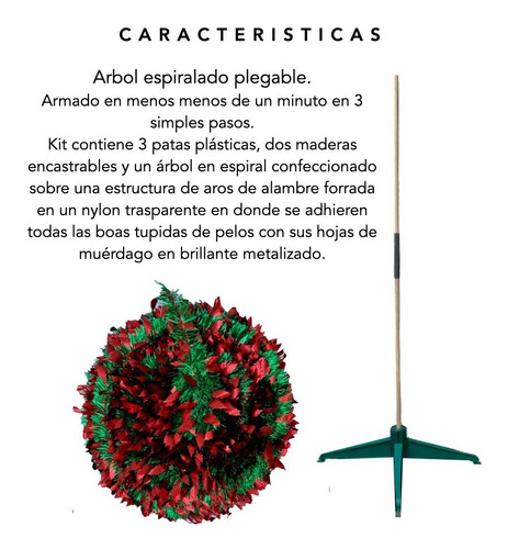Imagen 5 de 10 de Arbol De Navidad Espiral Plegable 1,10 Mts Hojas Con Luz Led