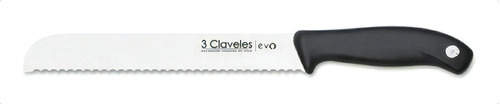 Cuchillo De Cocina Chef Panero 20cm 3 Claveles Acero Evo Color Negro