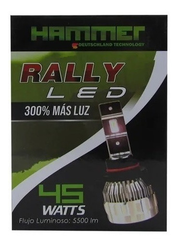 Luces Led Hammer Rally 45w Bombillos H1 H3 H4 H7 9005 9006