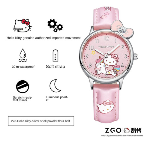 Reloj Infantil Original Y Genuino De Sanrio Hello Kitty Quar