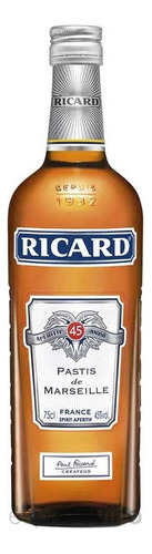 Ricard Pastis 45 Licor 700 Ml De Ricard