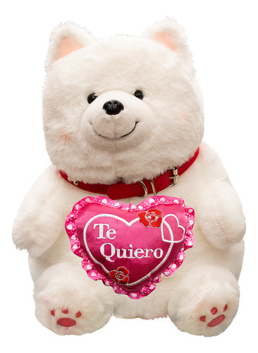 De San Valentin Peluche Perrito Con Corazon Te Amo Color Te Quiero Rosa