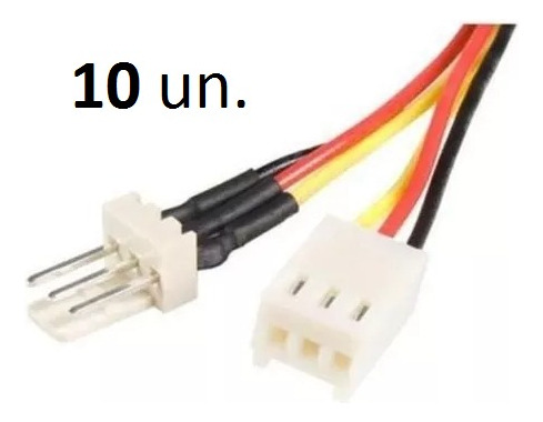 Cabo Extensor Fan 25cm 3pin 3 Pinos Molex Cooler Ventoinha