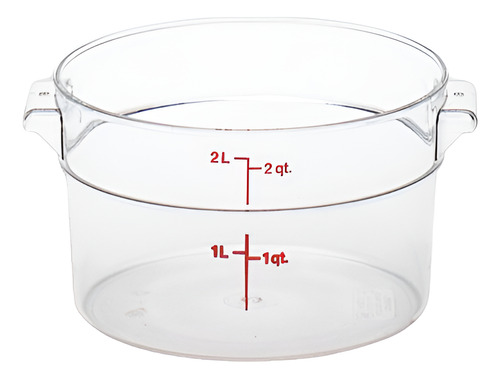 Recipiente De Policarbonato Redondo 2qt Con Tapa Caledonia