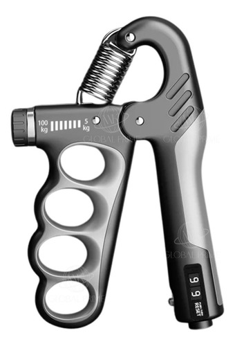 Hand Grip Mãos 5 A 100kg Ajuste Intensidade Treino Aparelho Cor Cinza