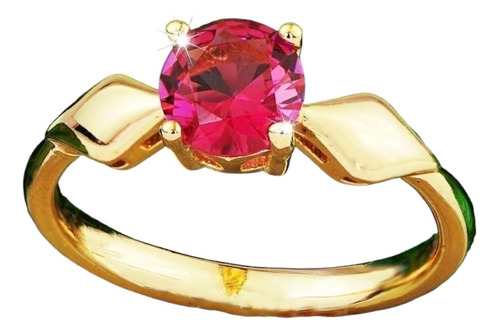 Anillos Compromiso Oro 18k Ruby Elegante Joyeria Fina Lujo