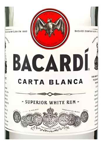 Pack Ron Bacardi Carta Blanca 980ml 3 Unidades