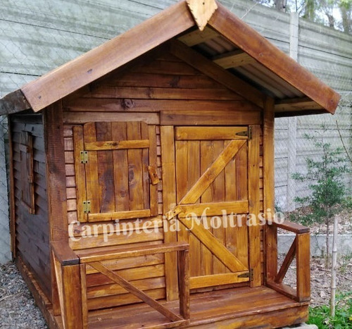 Casita De Madera Para Perrito - Modelo Grande