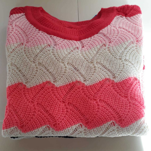 Sweater De Mujer Calado A Rayas