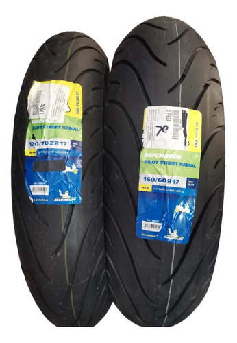  Llanta Michelin 160/60/17 +120/70zr-17 Pilot Street Radial