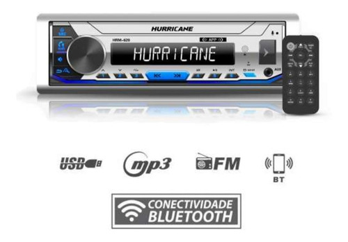 Rádio Náutico Marinizado Hrm 620 Bluetooth Controle Por App