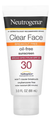 Protector Solar Neutrogena Spf 30 Clear Face Crema 88ml